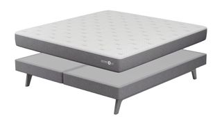 The Sleep Number c1 Smart bed on a Sleep Number mattress foundation