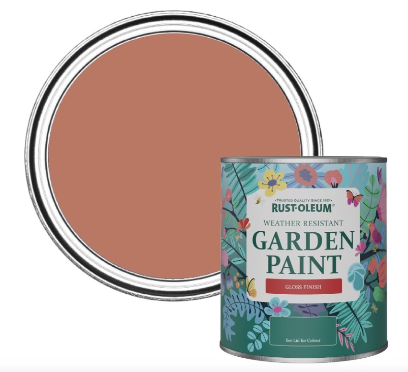 Rust-Oleum Red Mould-Resitant Garden Paint In Gloss Finish, Siena, 750ml