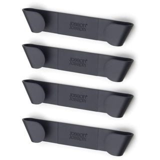 Four black pan holders