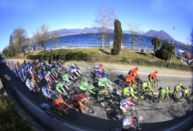 The peloton in action during the GP Nobili Rubinetterie