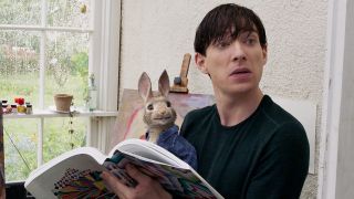 Peter Rabbit and Domhnall Gleeson in Peter Rabbit