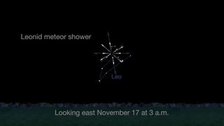 Leonid meteors will appear to emanate from the constellation Leo. To see the meteor shower during its peak, look east in the predawn sky on Friday (Nov. 17).