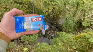 Clif Bar in hand