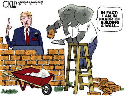 Political cartoon U.S. GOP Donald Trump