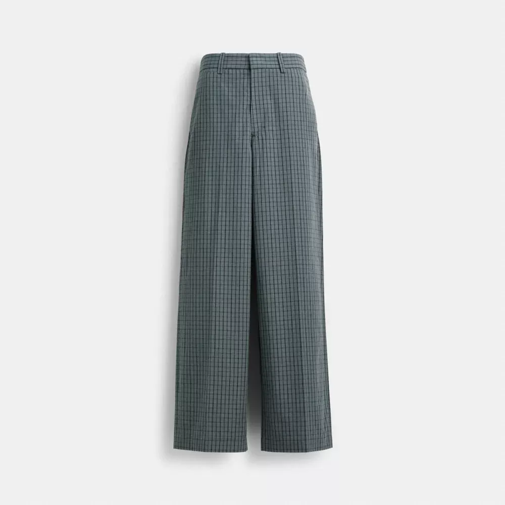 Wide Leg Patterned Trousers