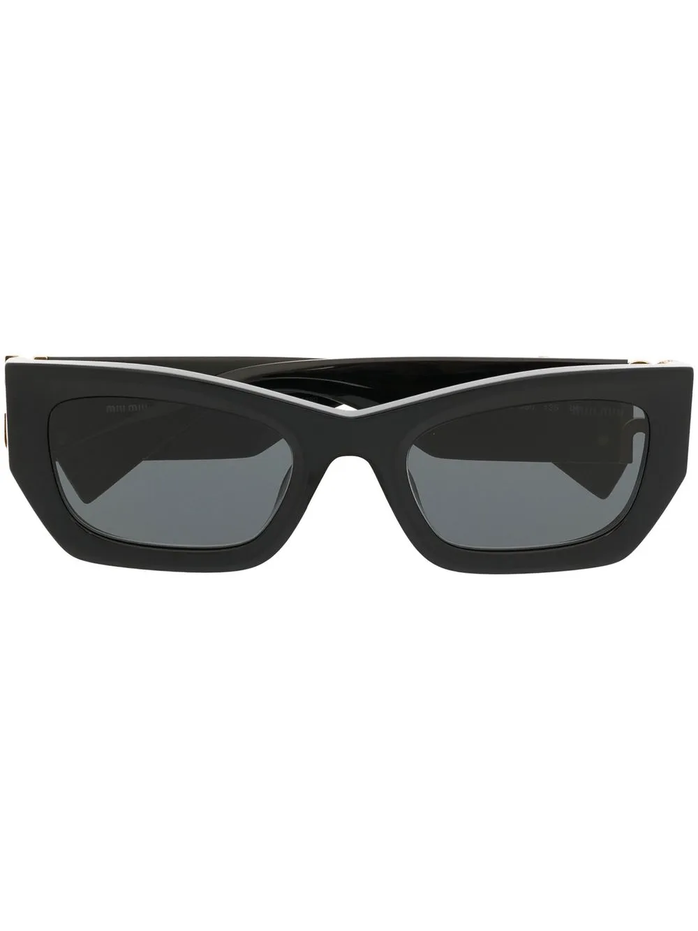 Miu Miu Eyewear Logo-Plaque Rectangular Sunglasses | 53