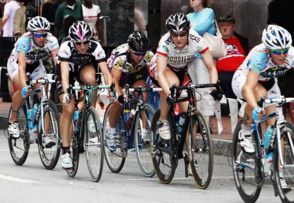 Five riders thought this break looked promising- but they were quickly reeled back in.