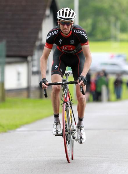 Daniel Lloyd (Sigma Sport) heads off in lone pursuit of the leaders
