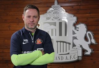 Michael Beale, new Sunderland head coach poses at The Academy of Light on December 18, 2023 in Sunderland, England.