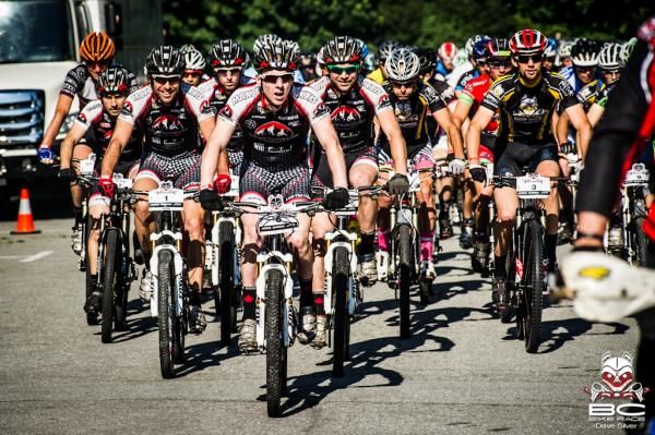 The start of stage 6 at the BC Bike Race