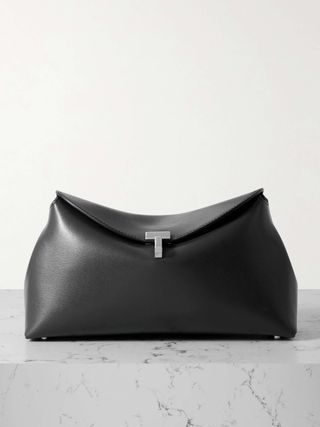 T-Lock Leather Clutch