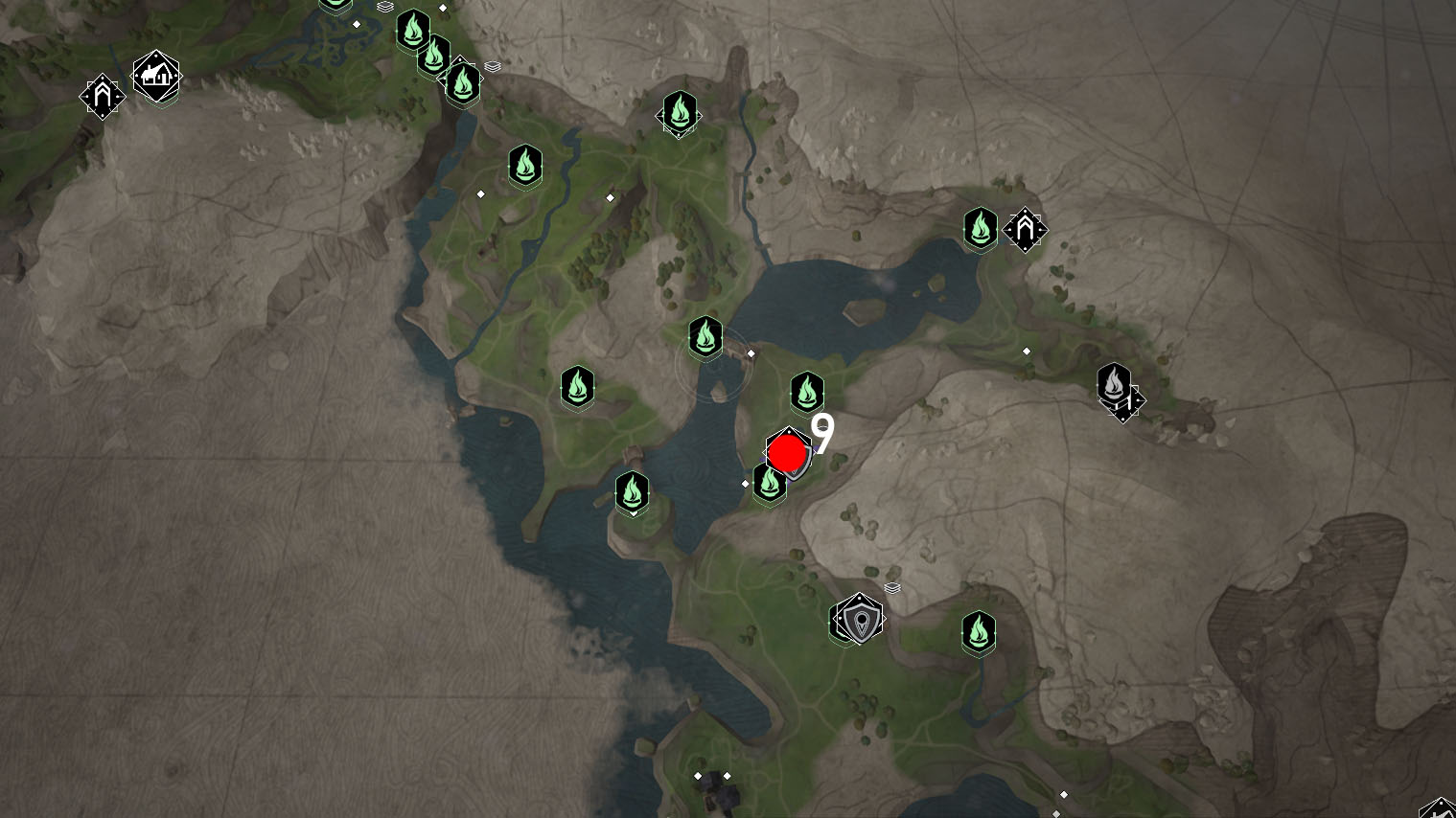 Mapa de Hogwarts Legacy Demiguise Lago Marunweem