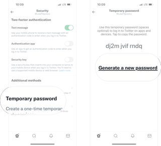 Generating Temporary Password On Twitter In iOS 15: Tap temporary password, and then tap generate new password.