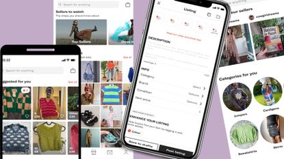 Examples of how to sell on depop with screenshots of the app and the profiles or successful sellers