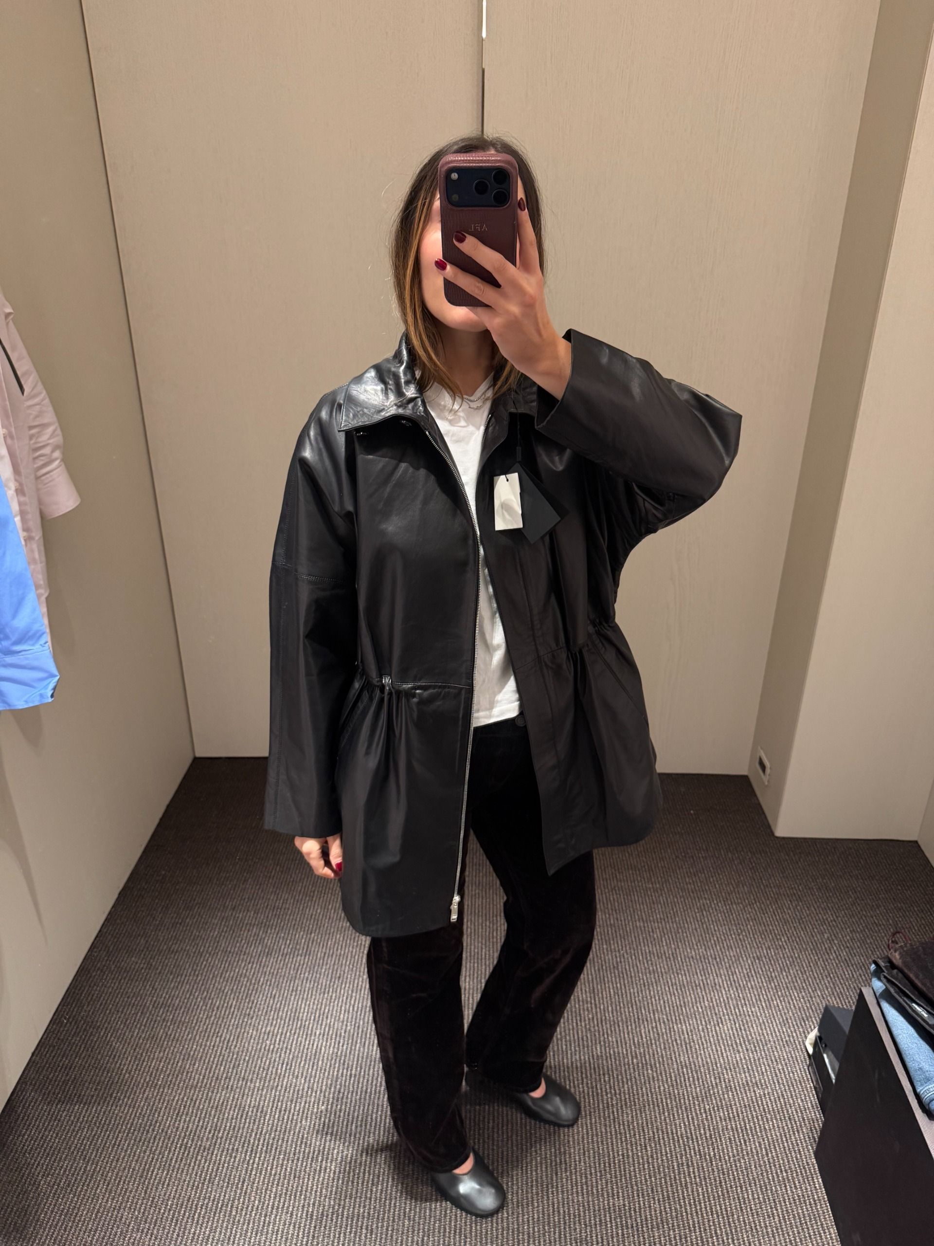 Anna LaPlaca wearing Massimo Dutti clothing at the new NYC flagship store.