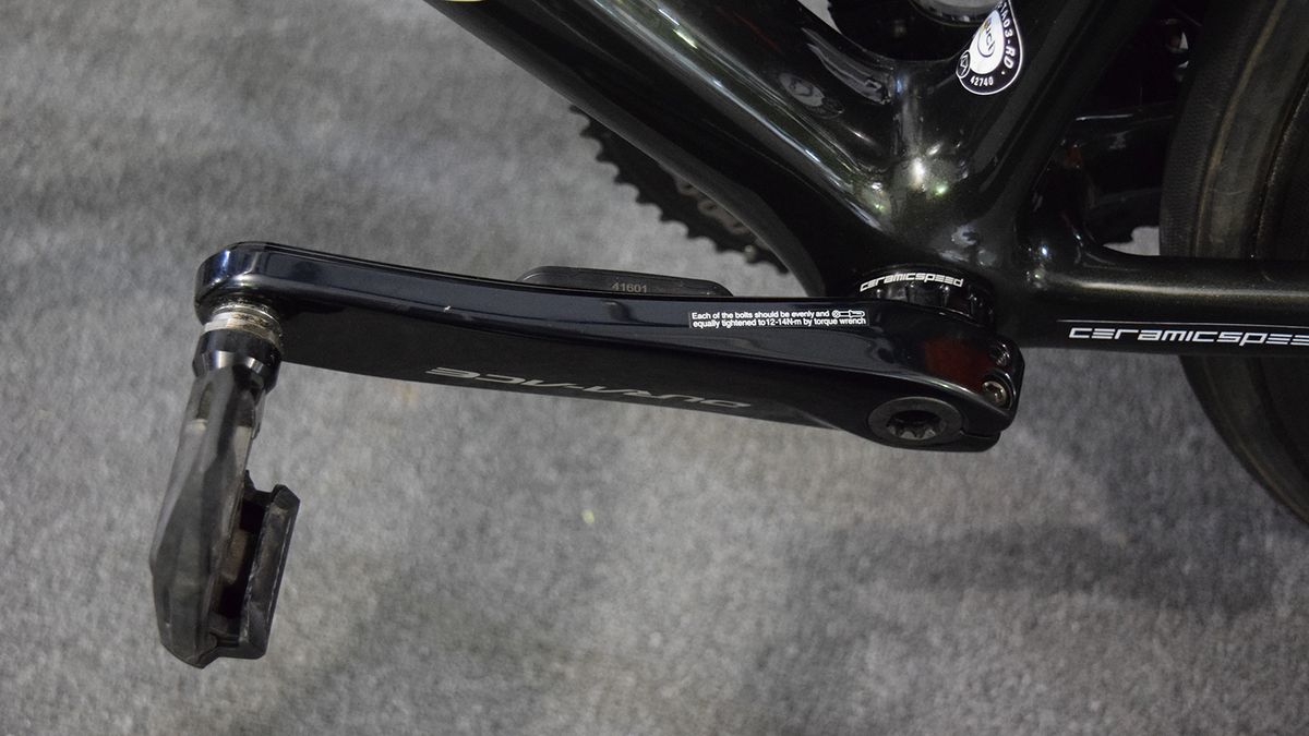 A look at the non-drive side power meter crank
