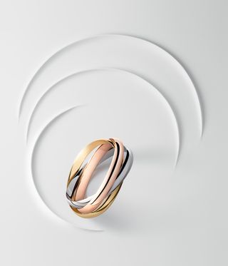 Cartier Trinity rings in gold