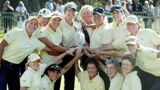 The European Solheim Cup 2003 with the trophy