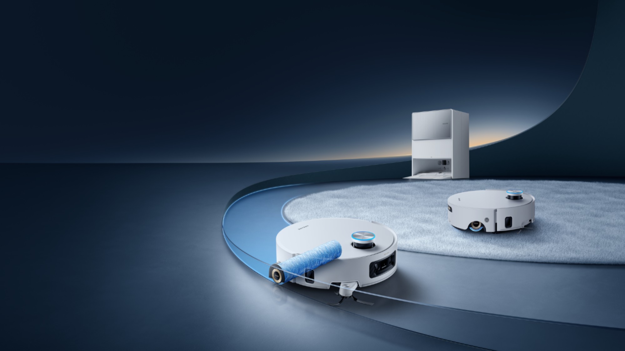 Dreame machines on blue background