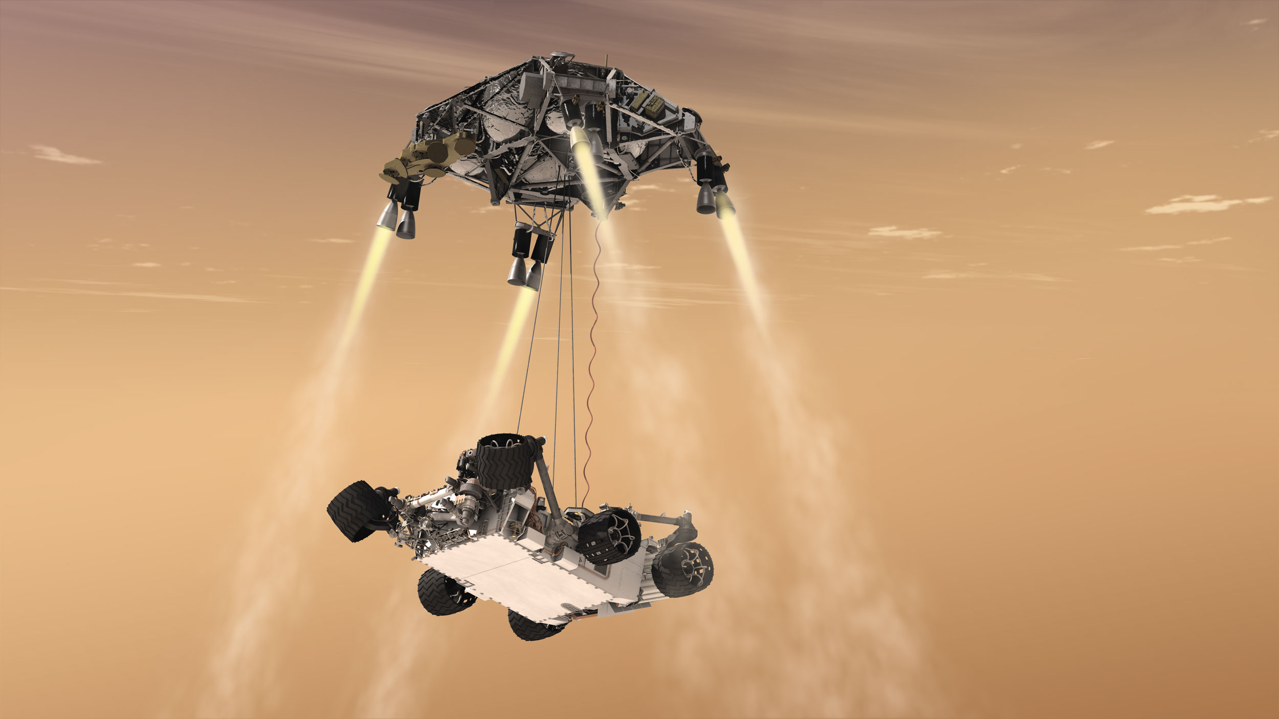 NASA&#039;s Mars 2020 sky crane