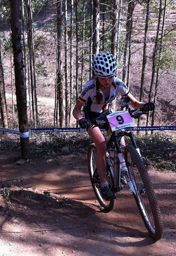 Sofia Wiedenroth (Germany) on a climb.