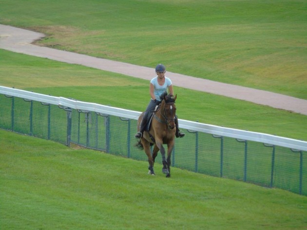 Giving Hilly a canter