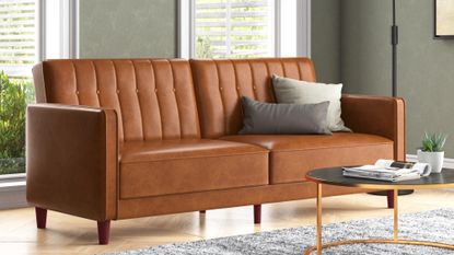 brown sofa