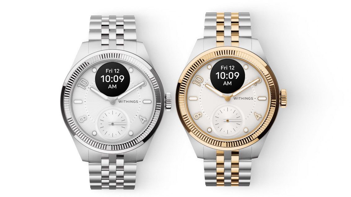 Withings ScanWatch Nova Brilliant in titanium silver and bicolor gold and silver