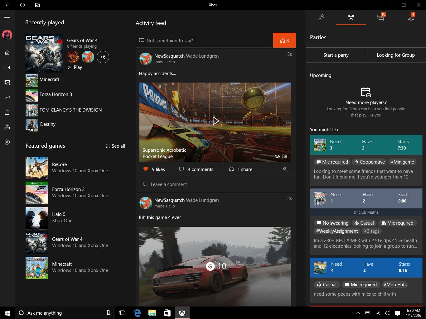 Xbox identity windows 10. Xbox приложение ПК. Xbox приложение для Windows. Приложение Xbox для ПК С Windows 10. Обновление приложения Xbox.