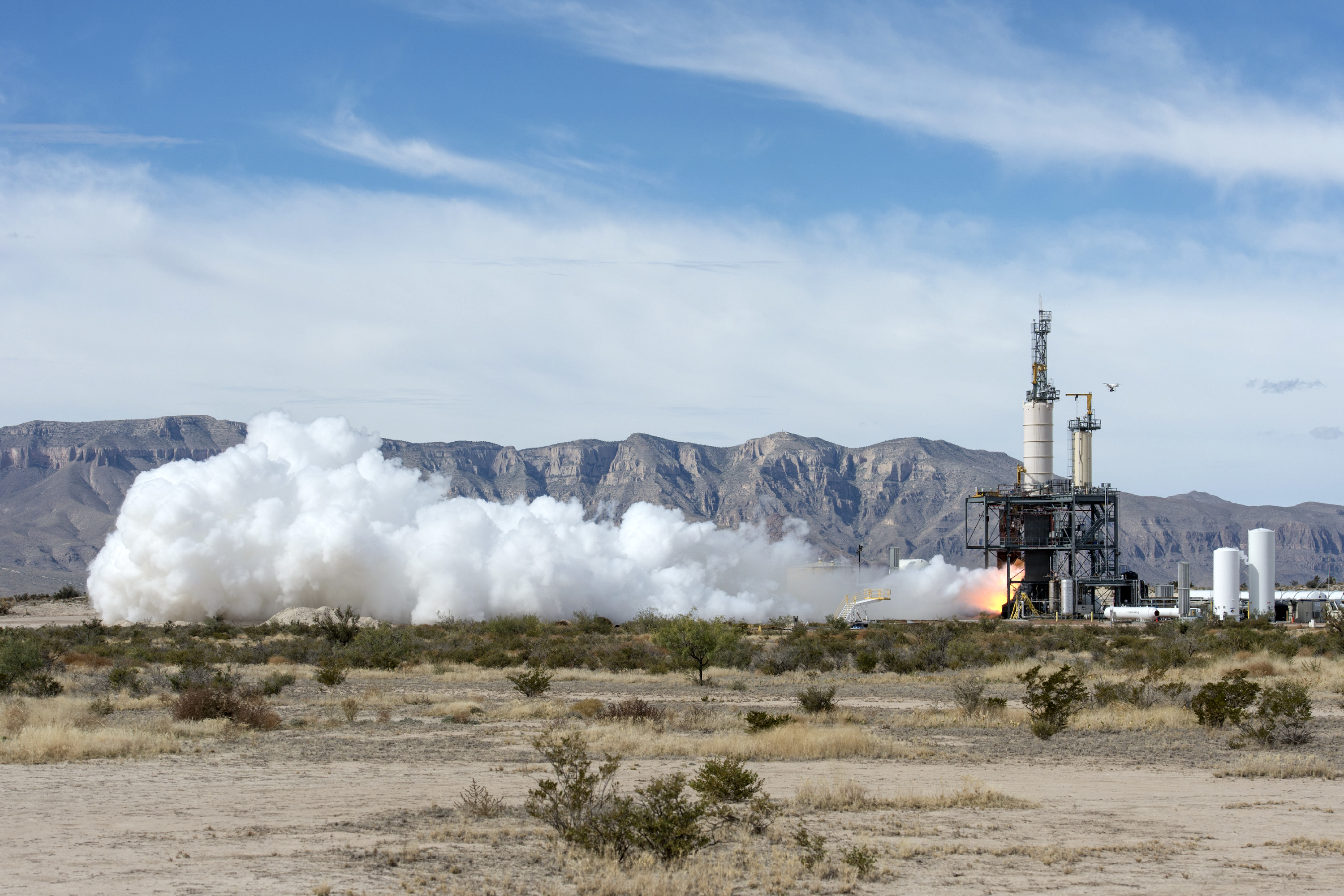 Blue Origin Test Fires Rocket Engine