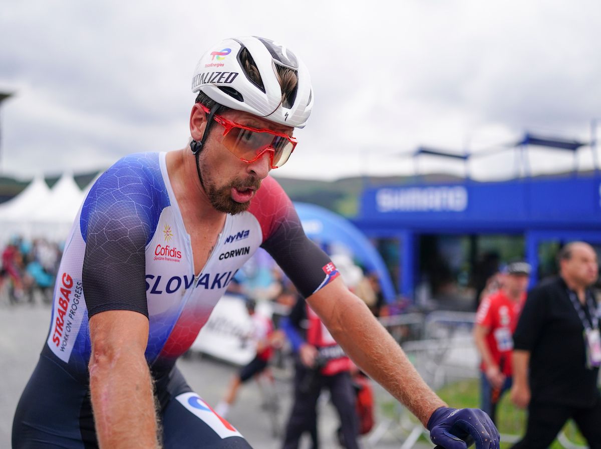 Picture by Thomas Maheux/SWpix.com - 10/08/2023 - 2023 UCI Cycling World Championships - MTB Cross Country - Glentress Forest, Peebles, Scotland - Elite Men Cross-country Short Track - Peter Sagan - Slovakia