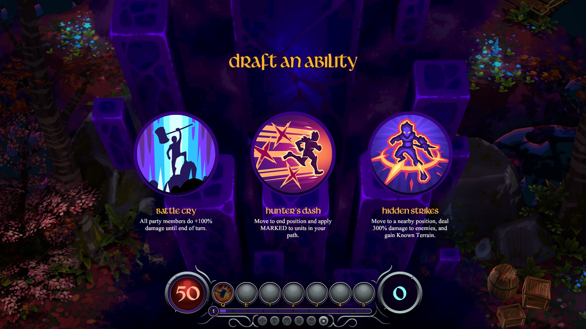 ability select screen on level up in Inkbound