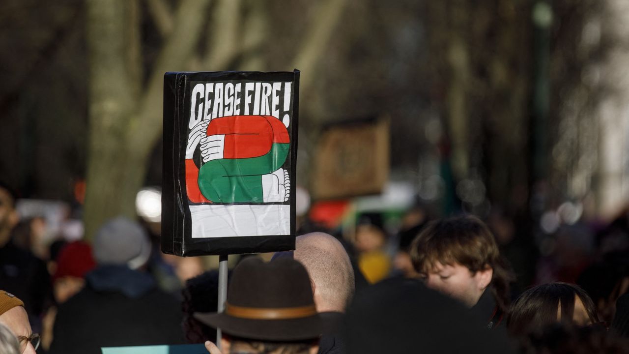 Ceasefire protests in Brussels