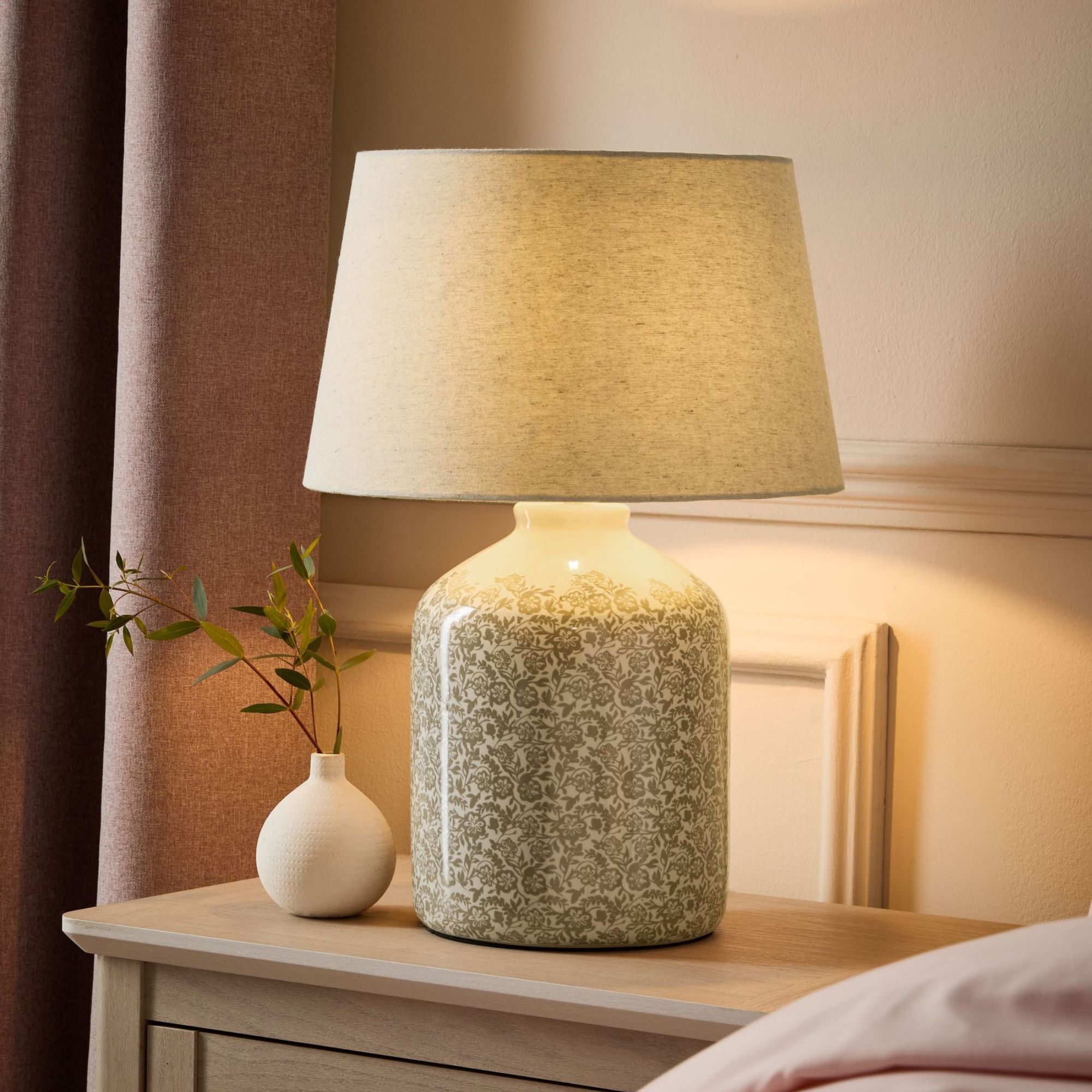 floral ceramic lamp 