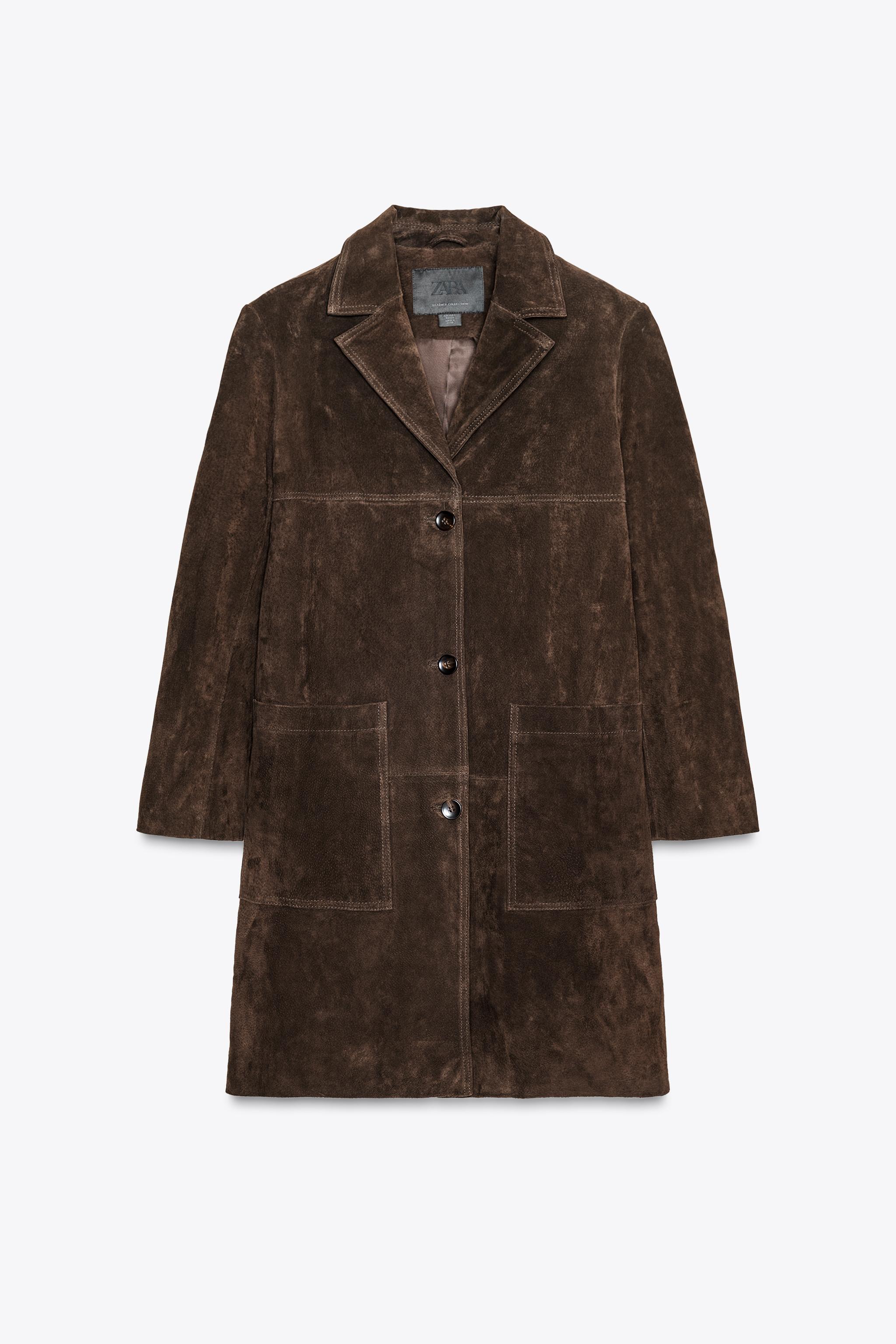 100% Suede Coat Zw Collection Limited Edition