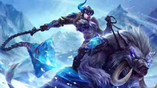 Sejuani - an icy warrior riding a huge boar.