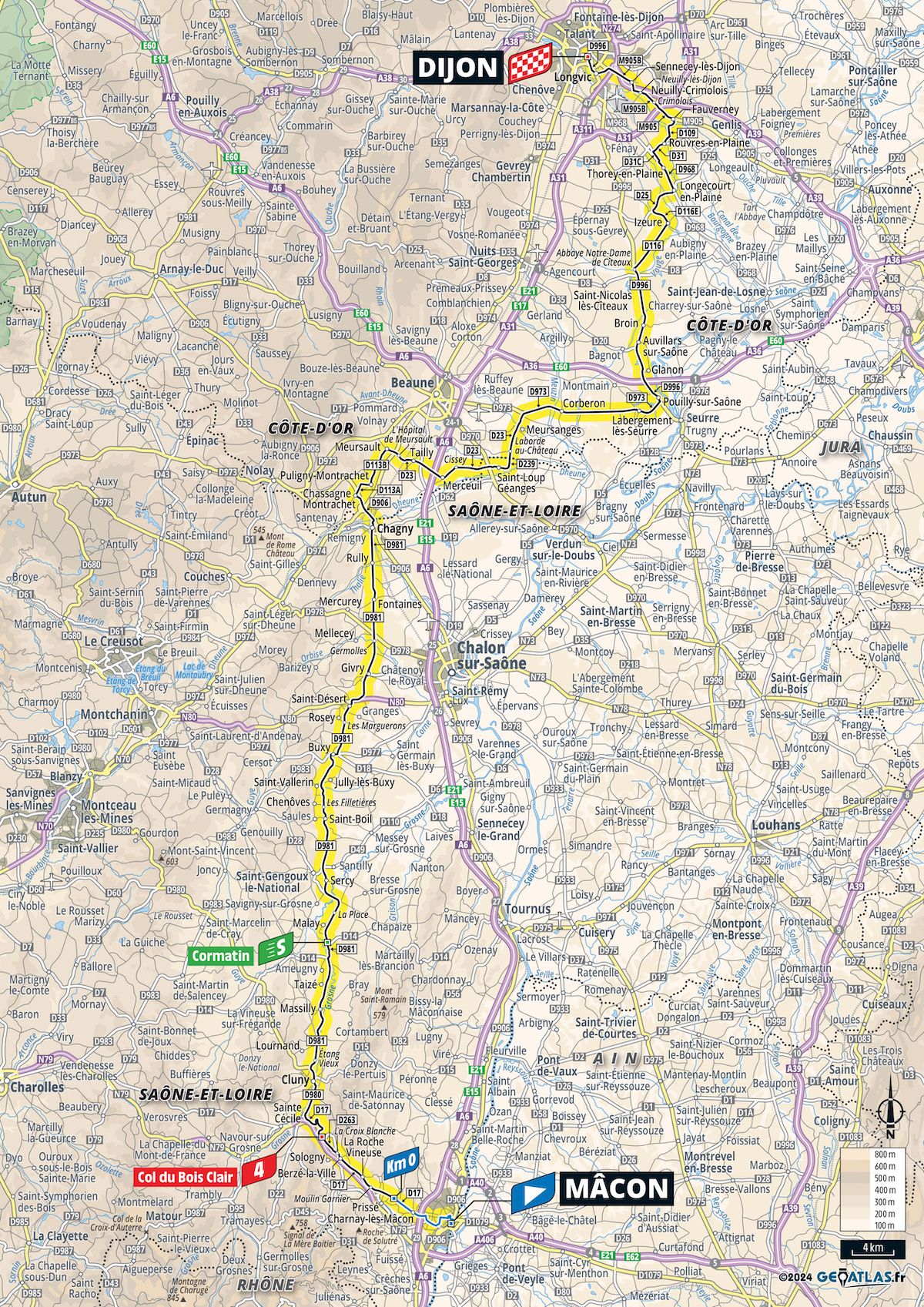 Tour de France 2024 Stage 6 route
