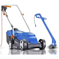Hyundai Corded Electric Lawn Mower + 25cm Grass Trimmer Bundle: was £119.99, now £96.99 at Amazon