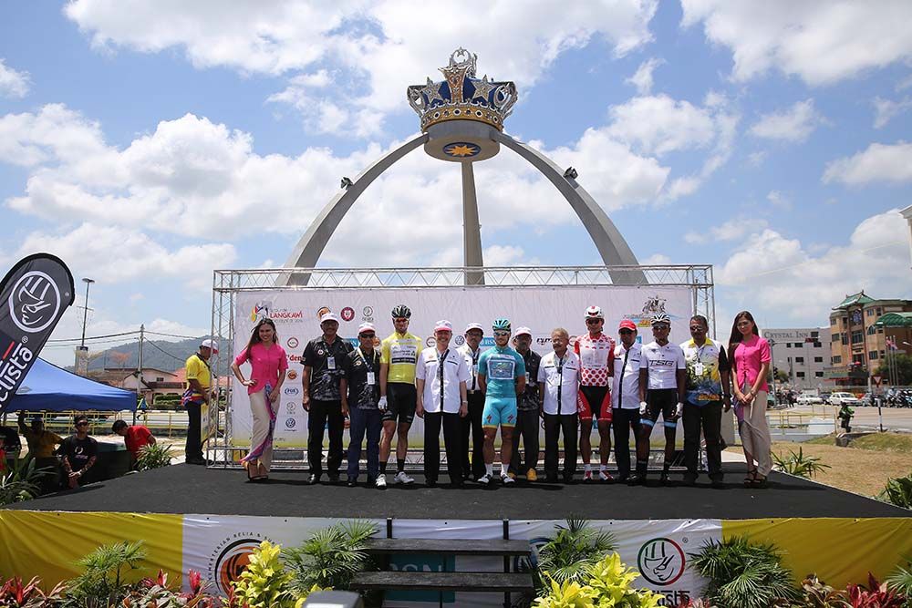 The final stage podium