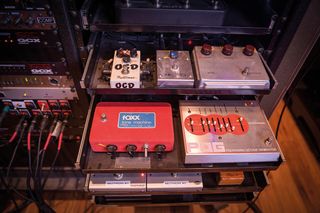 Some of the pedals that are part of Peter Frampton's input signal chain