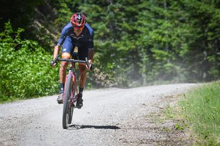 Peter Stetina on stage 1 of 2021 Oregon Trail Gravel Grinder