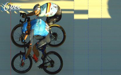 Remco Evenepoel pips Giulio Ciccone to the European title in 2026 after a tight photo finish in Slovenia