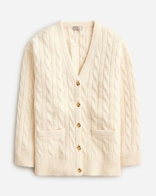 Pre-Order Relaxed Cable-Knit Cardigan Sweater