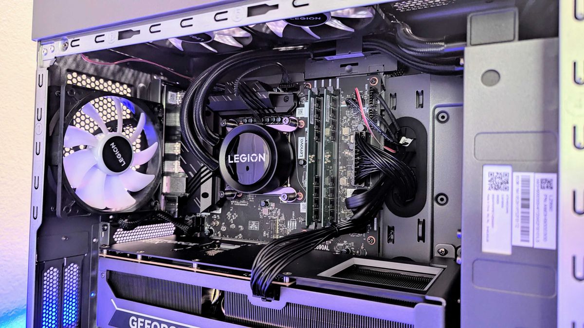 Image of the Lenovo Legion Tower 7i (Gen 10) gaming desktop.