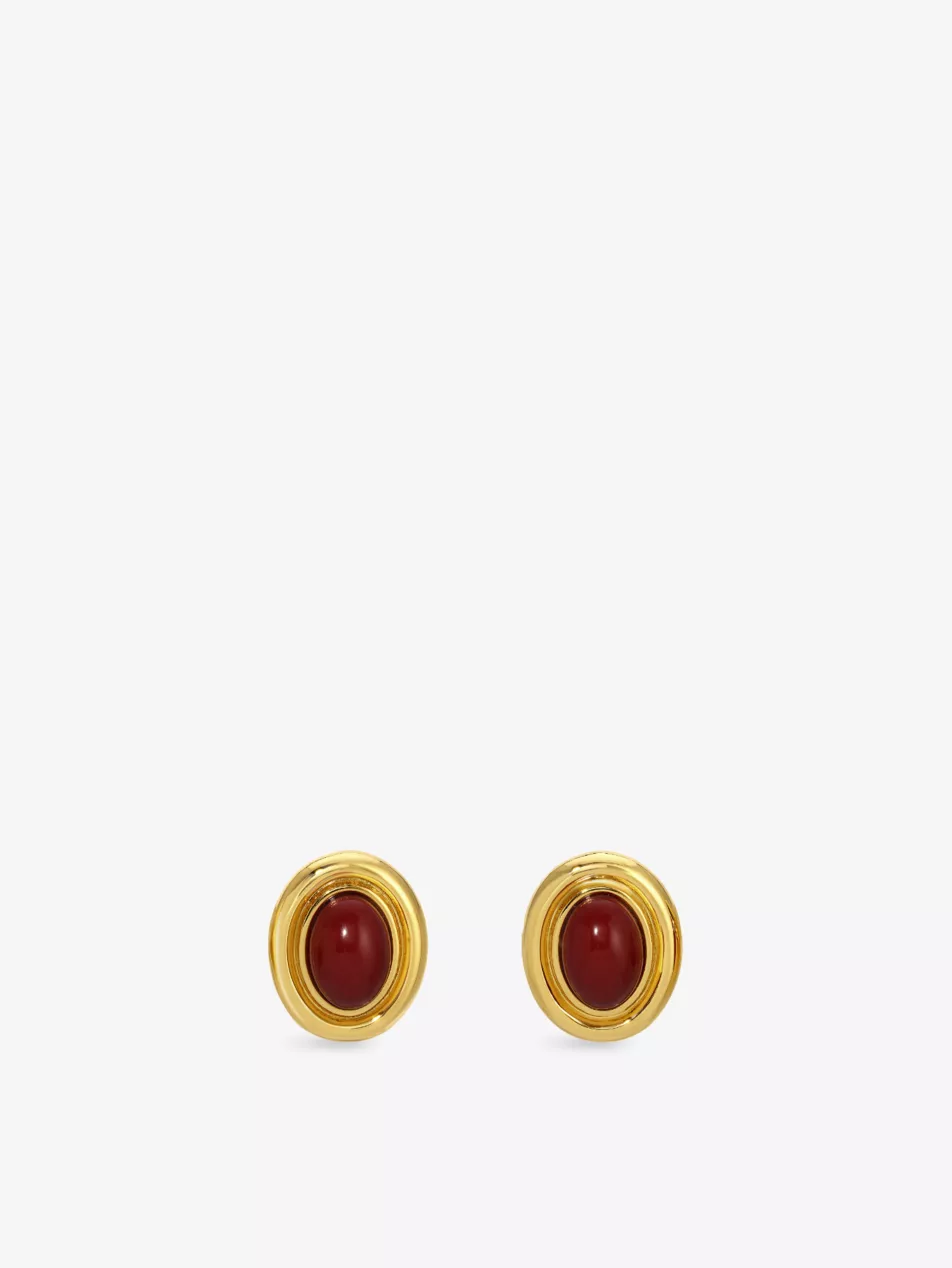 Prize Brass Stud Earrings