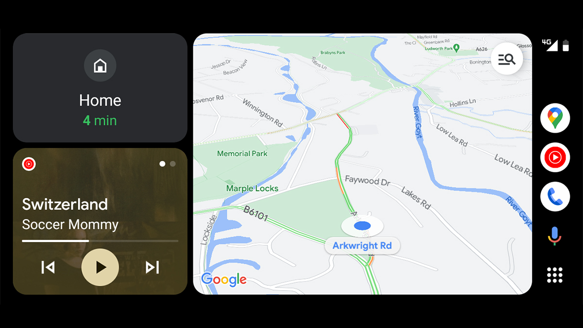 Google Maps on Android Auto