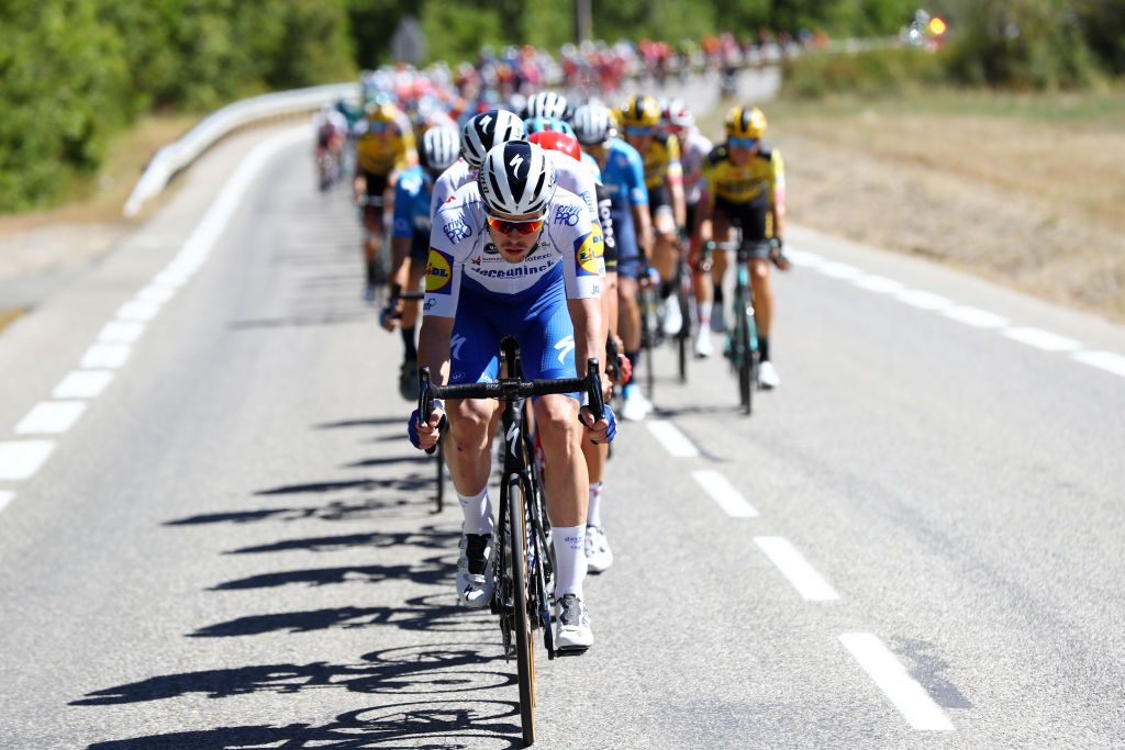 ORCIERES FRANCE SEPTEMBER 01 Remi Cavagna of France and Team Deceuninck QuickStep during the 107th Tour de France 2020 Stage 4 a 1605km stage from Sisteron to OrcieresMerlette 1825m TDF2020 LeTour on September 01 2020 in Orcieres France Photo by Michael SteeleGetty Images