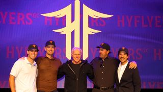 The original Hy Flyers GC line-up and Greg Norman