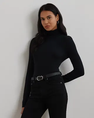 Stretch Jersey Turtleneck