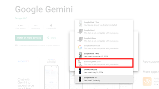 Google Gemini app availability